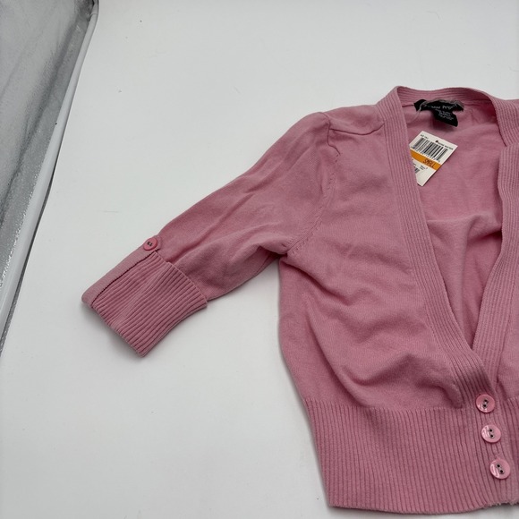 Sweater Project Girls Sweater NWT Size Small Rose Water Macys Quarter Button - Picture 2 of 16